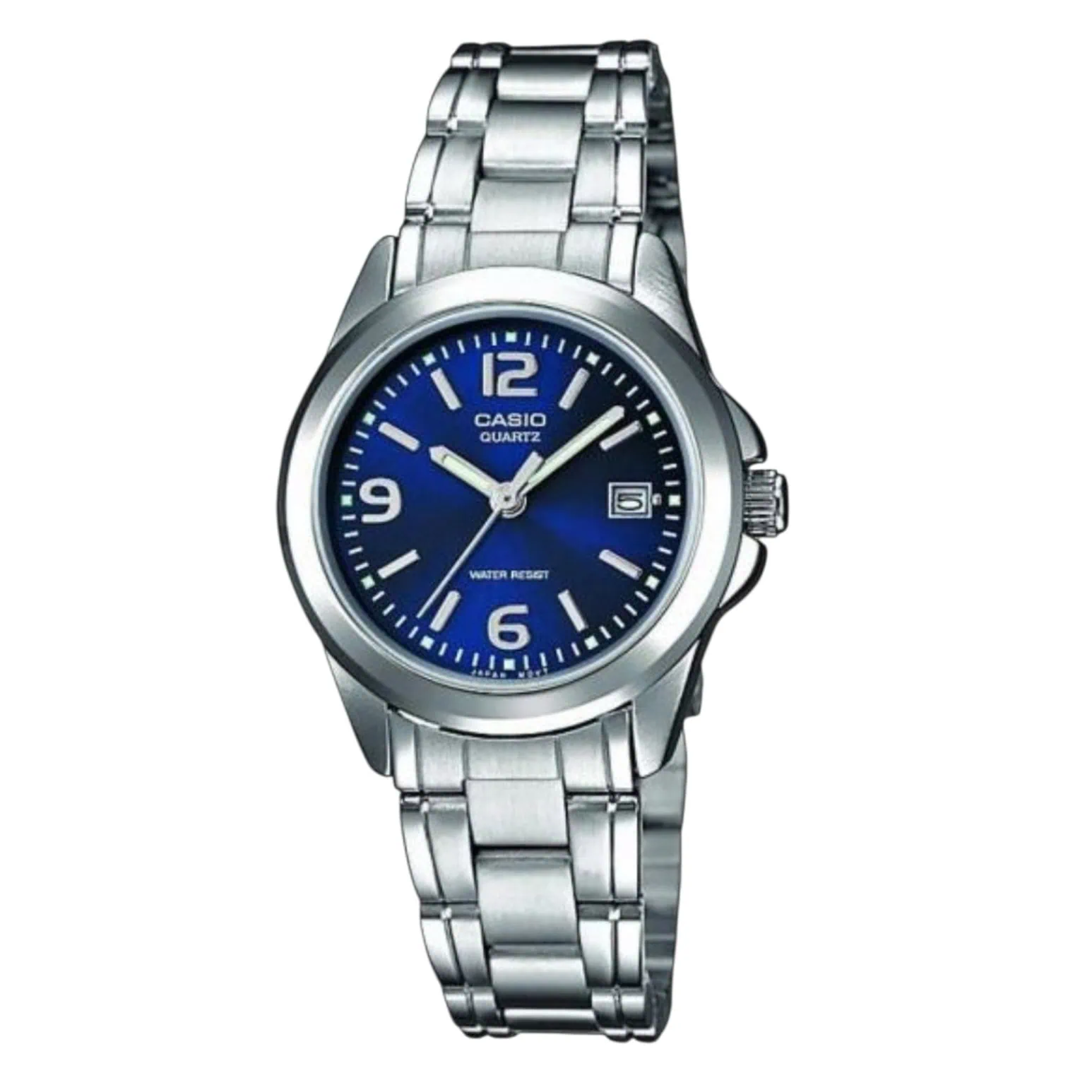 Casio Óra – LTP-1259PD-2AE 3 Férfi Casio quartz karóra, kék számlappal és rozsdamentes acél szíjjal, vízálló kivitel.