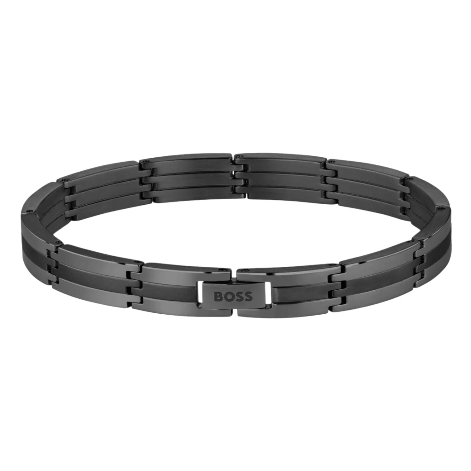 HUGO BOSS Karkötő - HBJ1580804 2 BOSS férfi fekete acél karkötő, modern design.